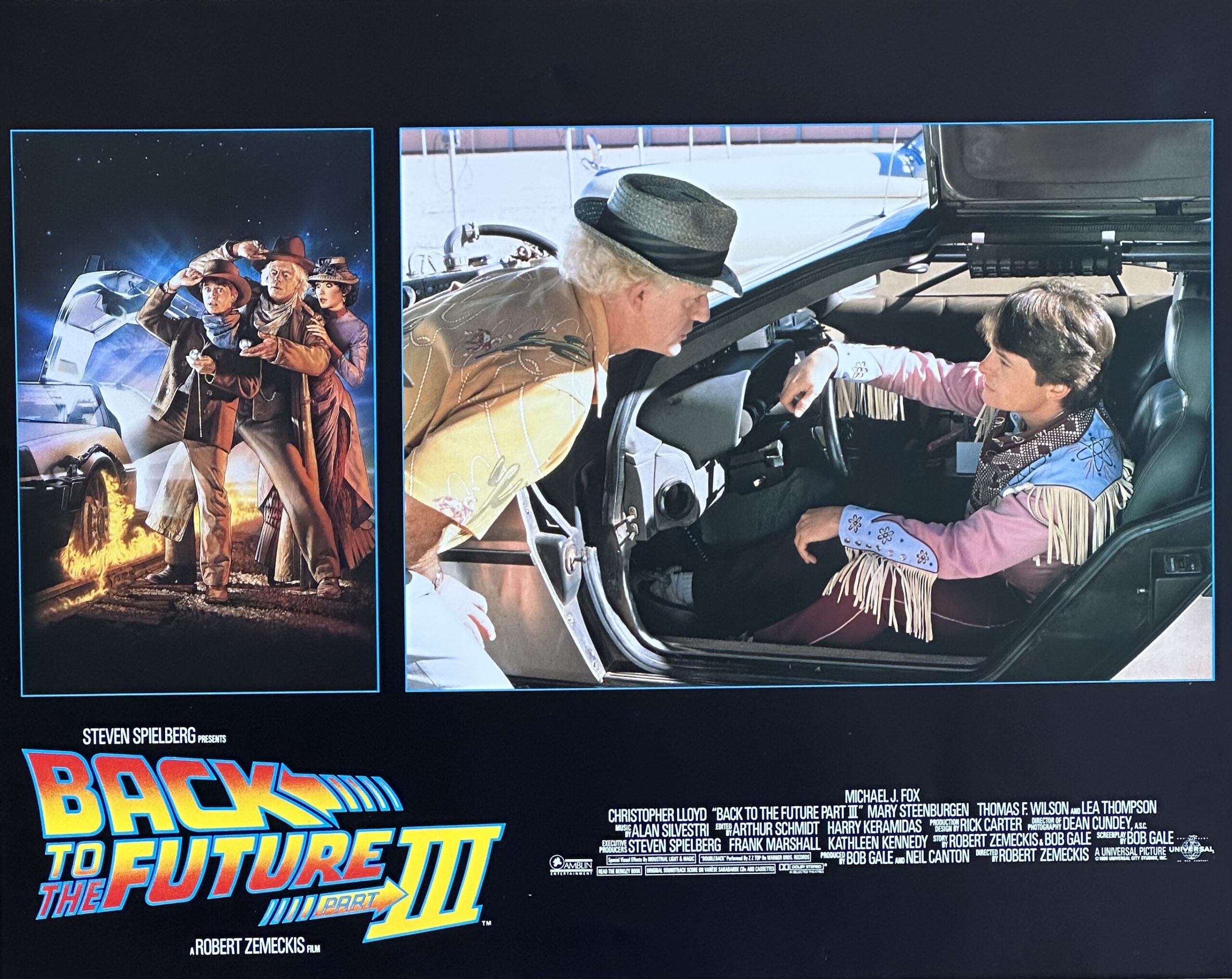 Original cinema lobby card movie poster for Back to the Future III