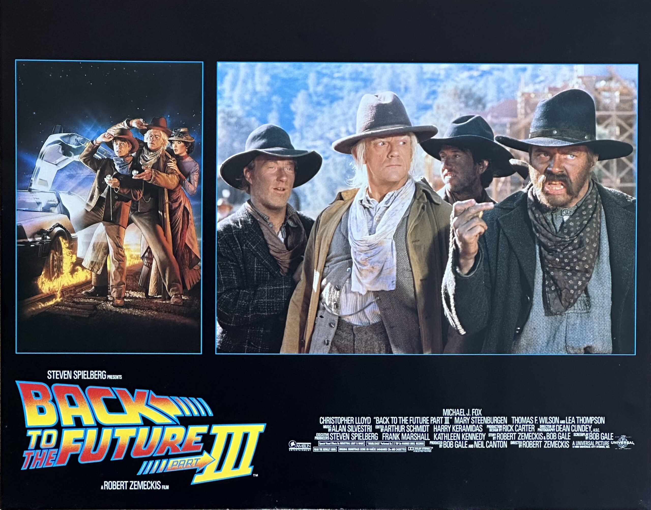 Original cinema lobby card movie poster for Back to the Future III