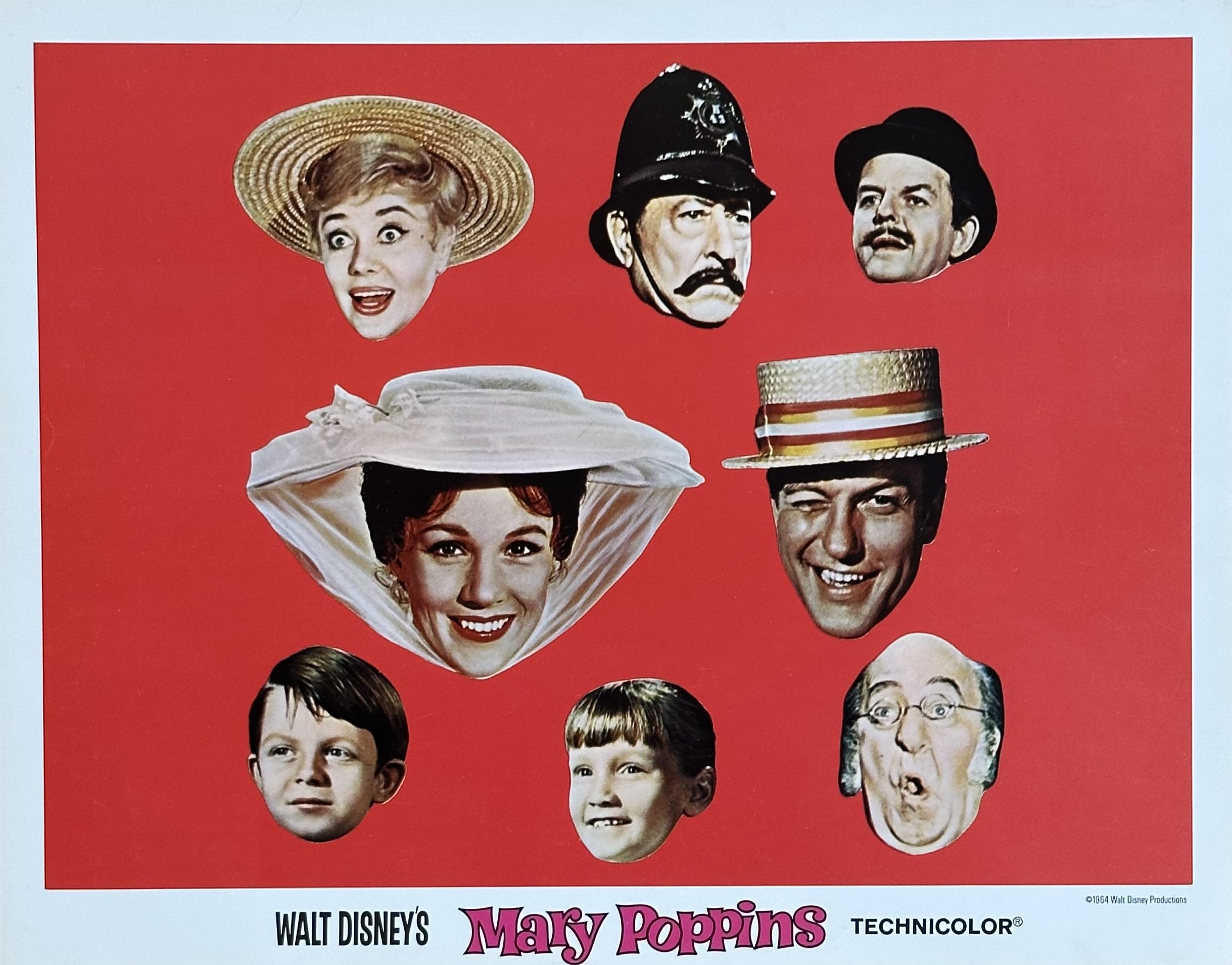 Original vintage cinema lobby card movie poster for Disney's Mary Poppins