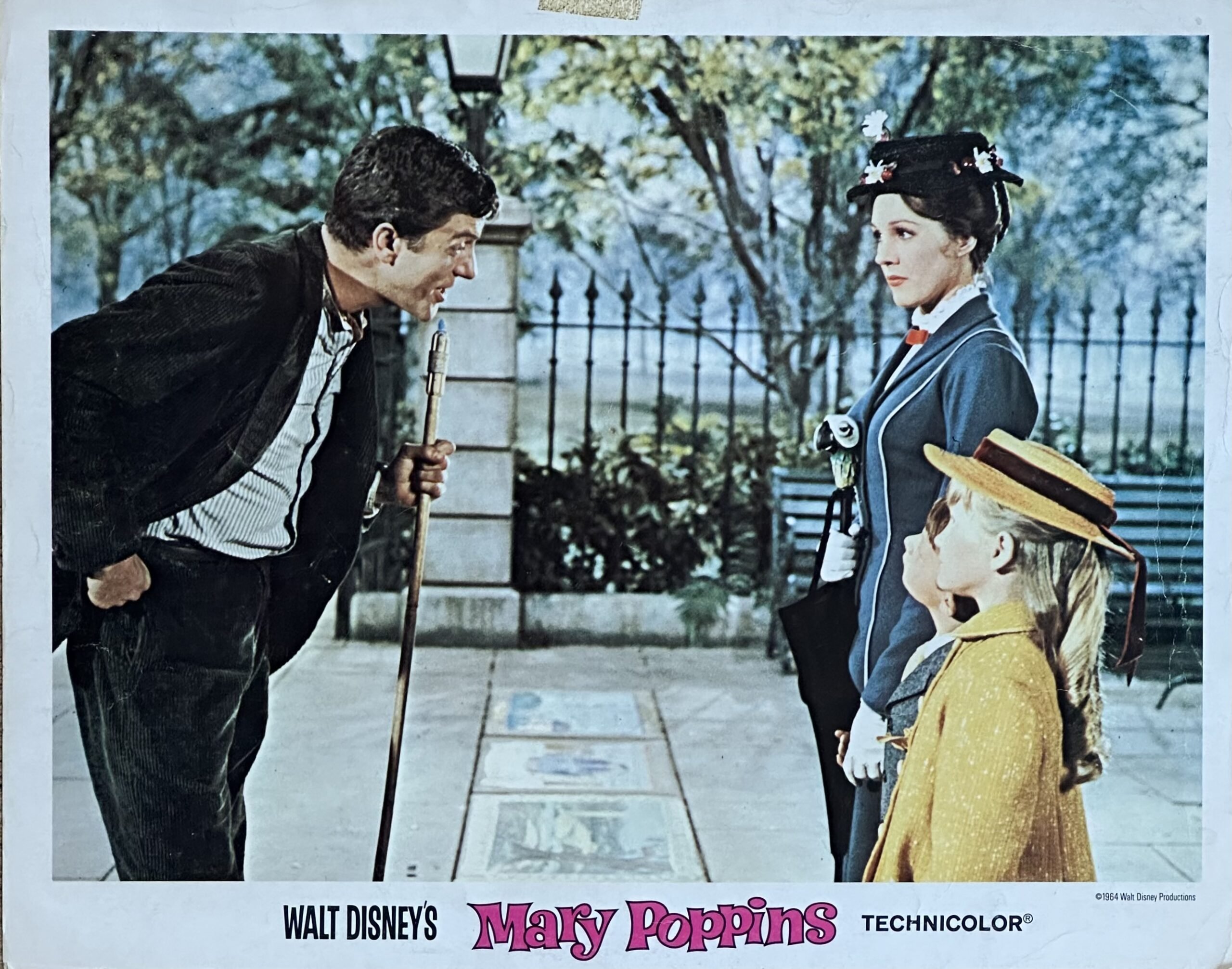 Original vintage cinema lobby card movie poster for Disney's Mary Poppins
