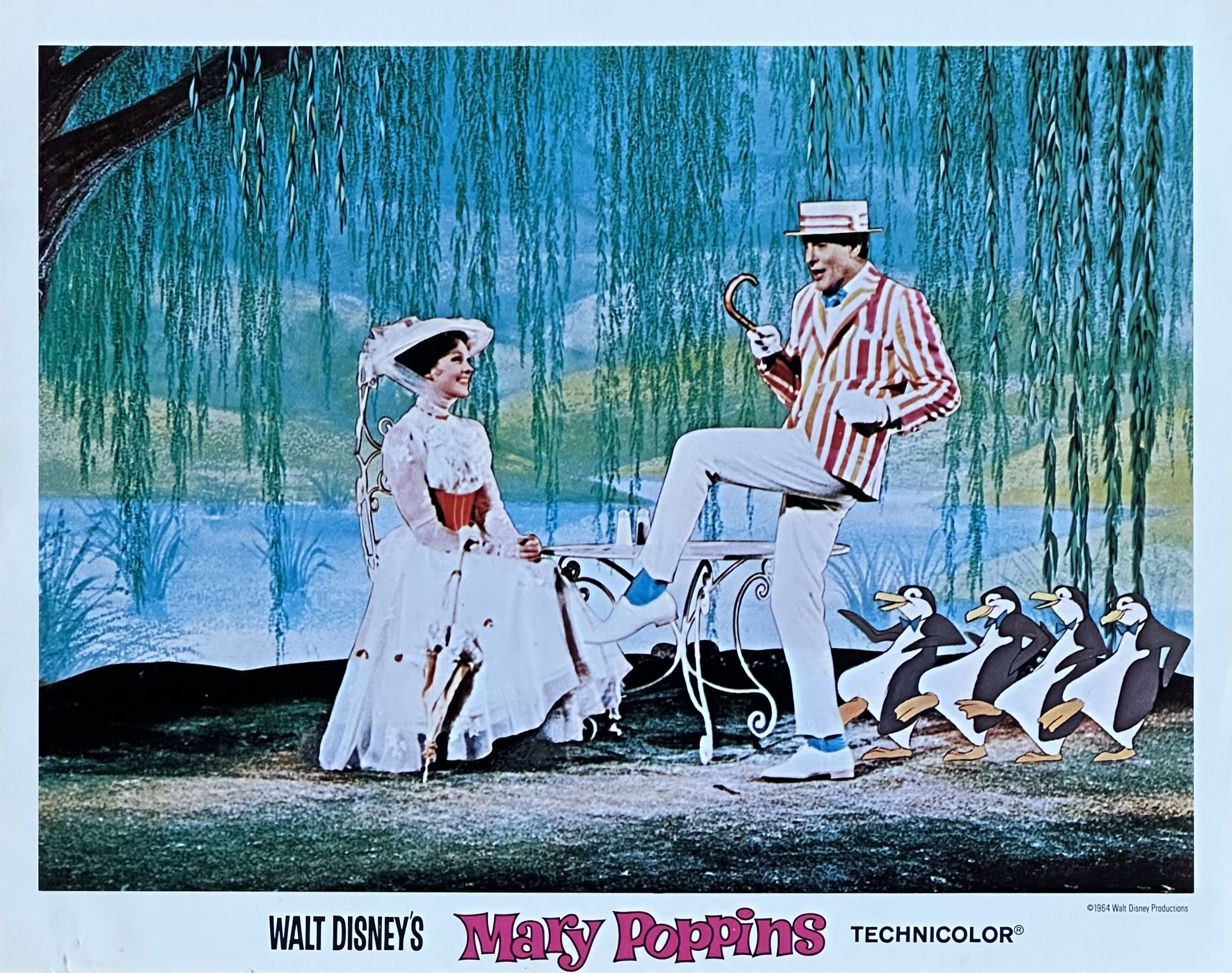 Original vintage cinema lobby card movie poster for Disney's Mary Poppins