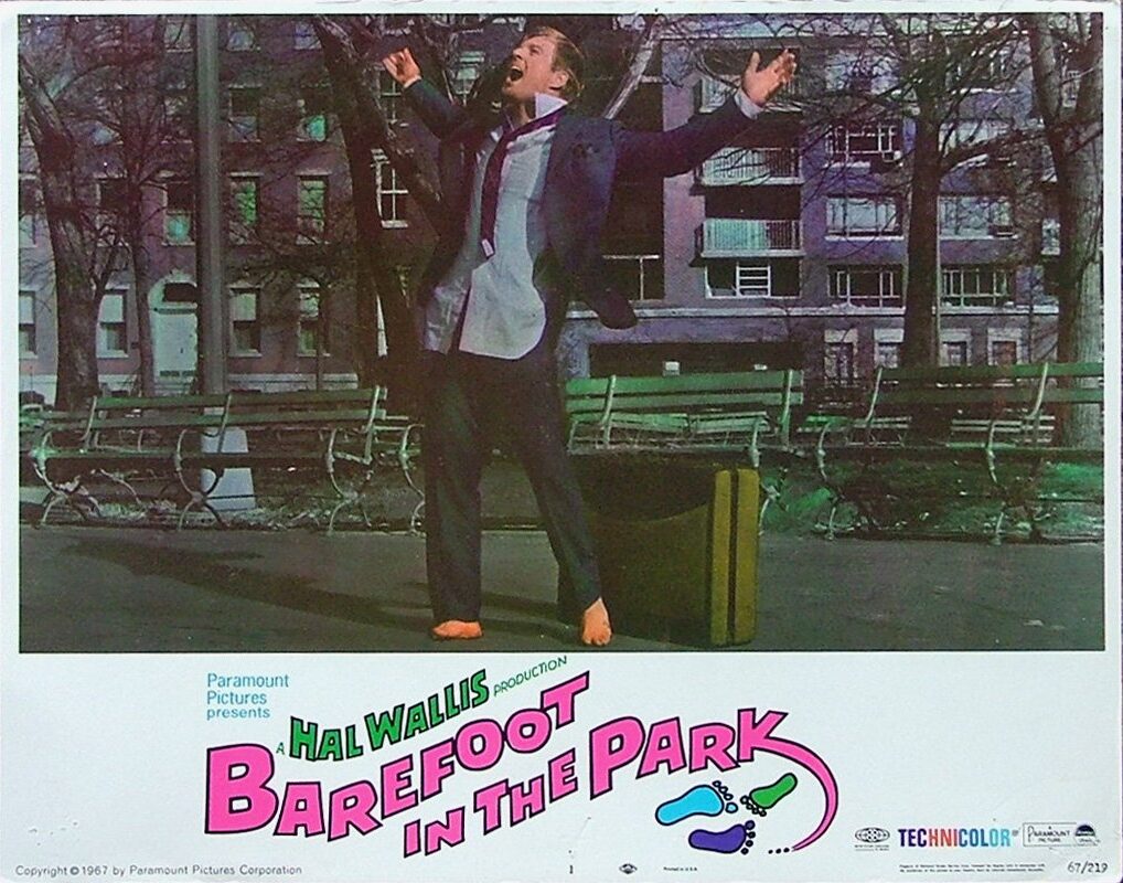 Original vintage cinema lobby card movie poster for the Robert Redford comedy, Barefoot in the Park