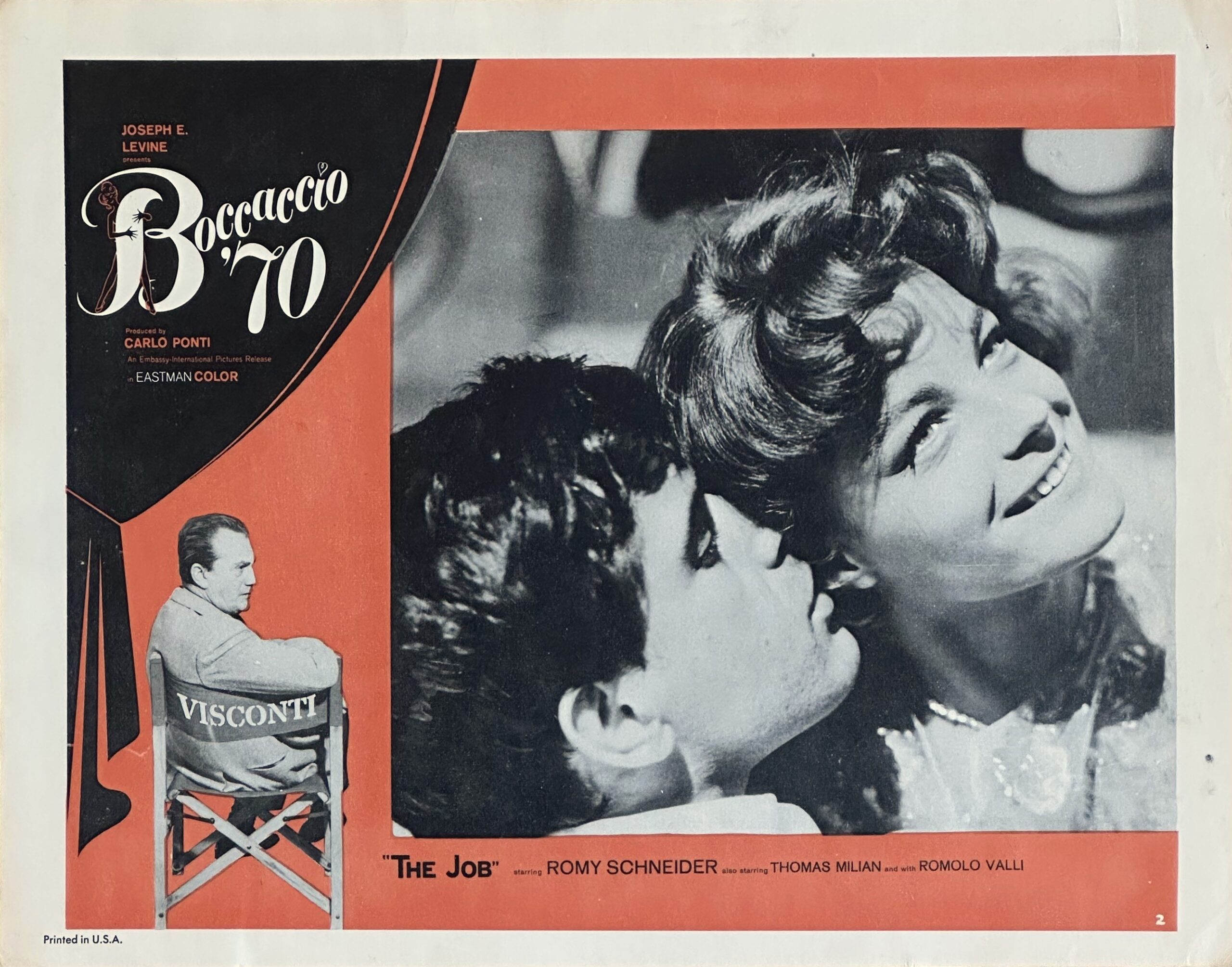 Original vintage cinema lobby card movie poster for Boccaccio '70