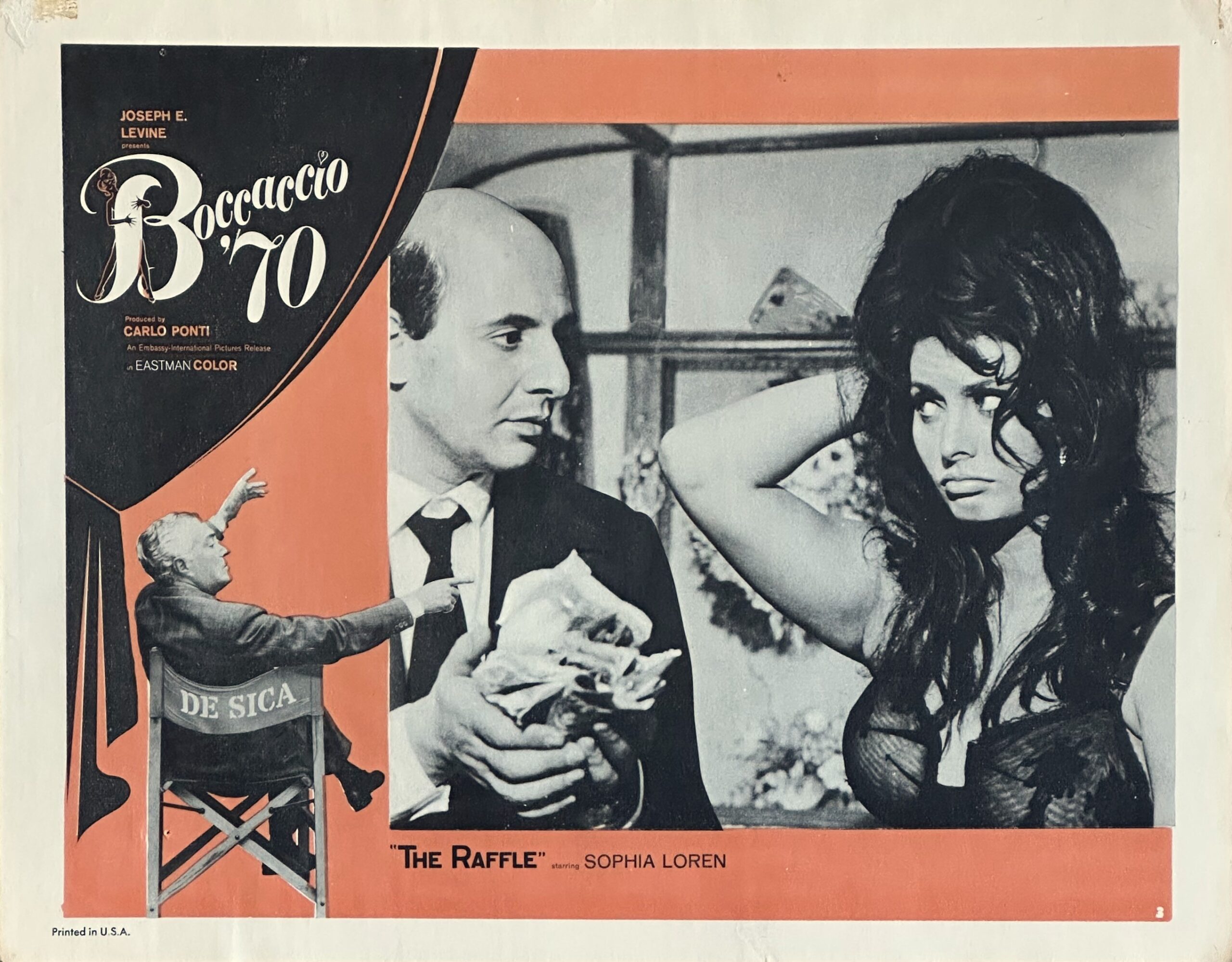 Original vintage cinema lobby card movie poster for Boccaccio '70