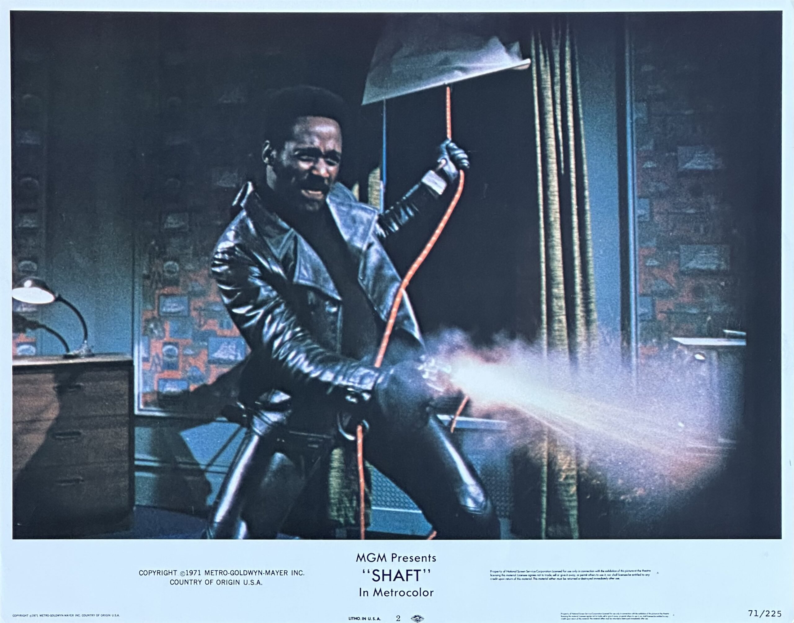 Original vintage cinema lobby card movie poster for Shaft