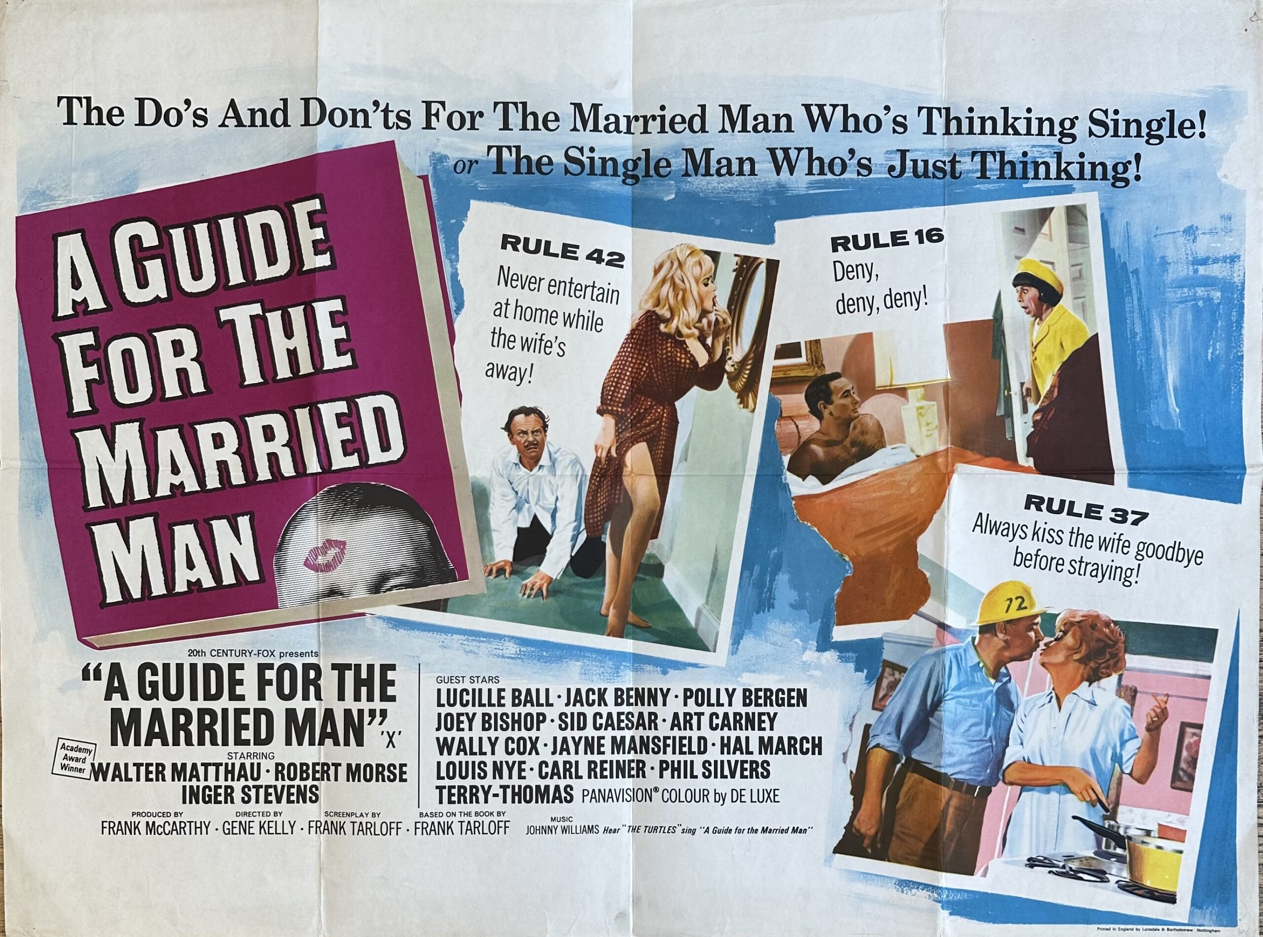 Original vintage cinema movie poster for the comedy, A Guide for the Married Man