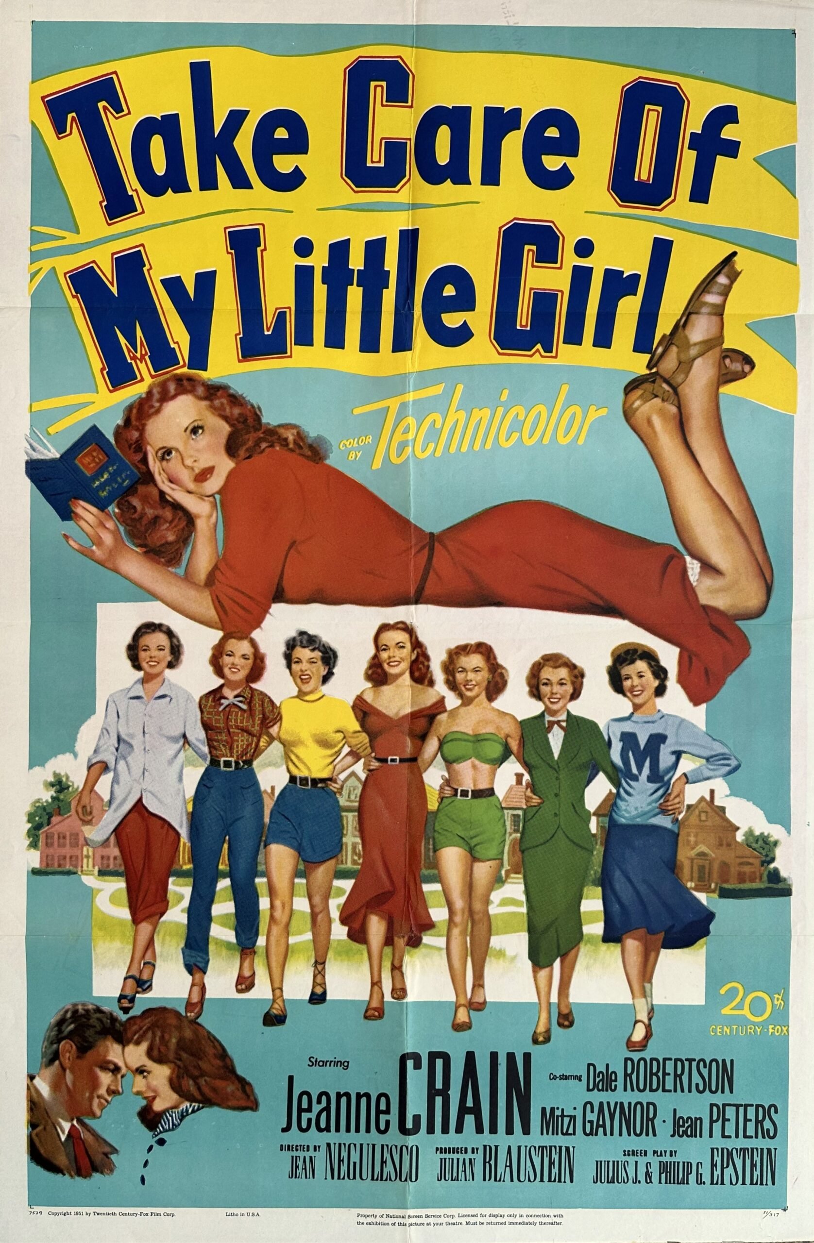 Original vintage cinema movie poster for Take Care of My Little Girl