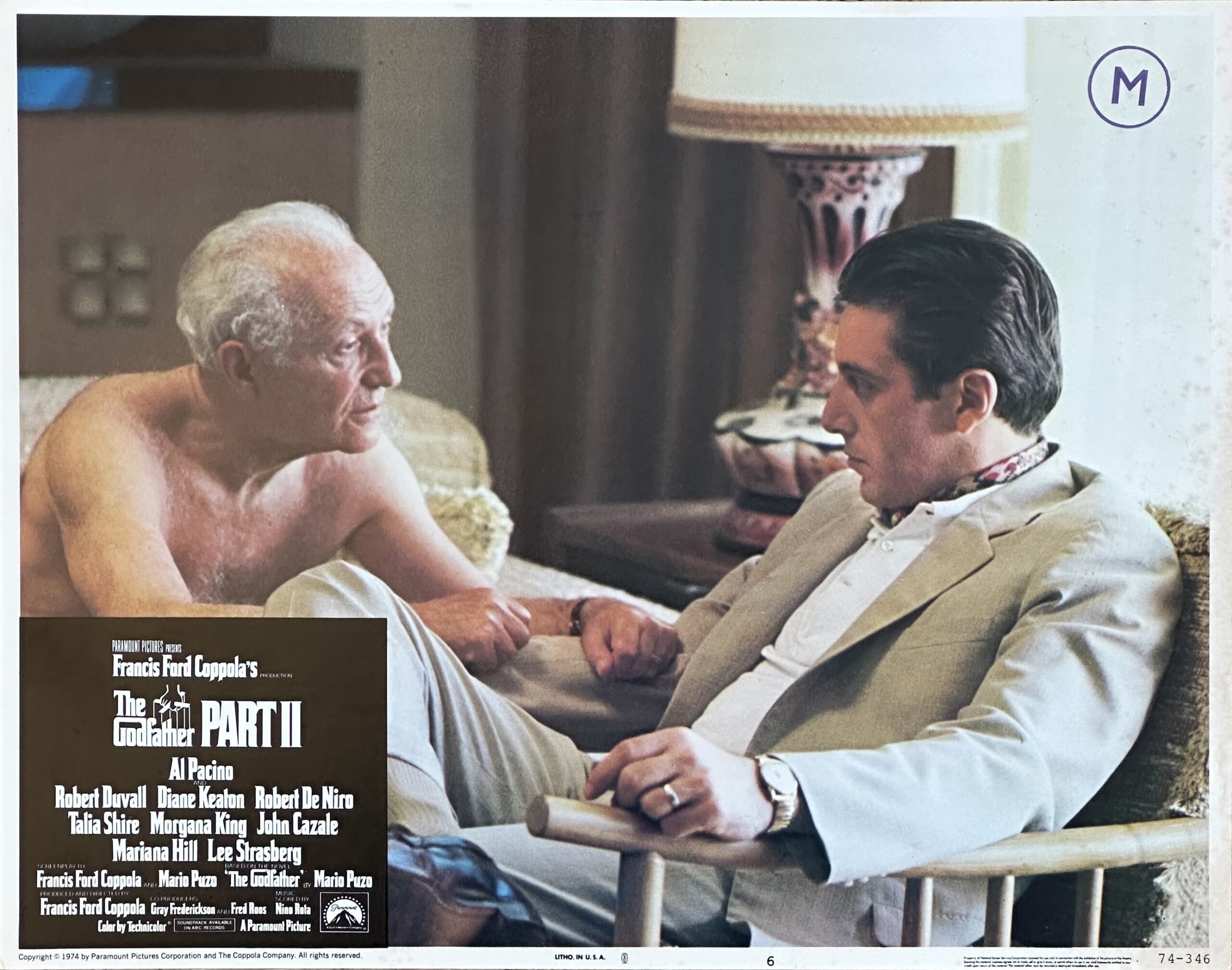 Original vintage US cinema lobby card movie poster for The Godfather Part II