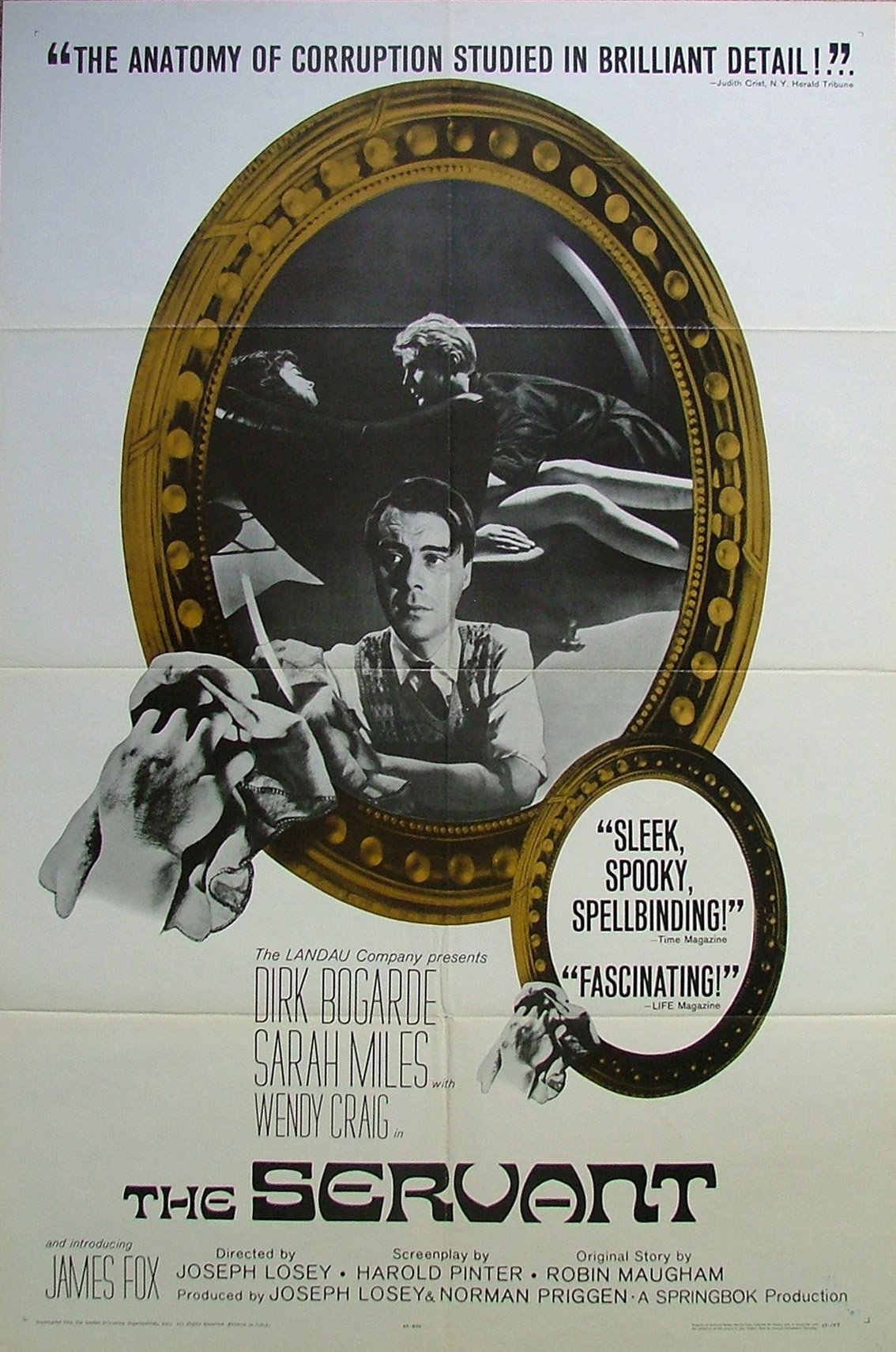 Original vintage cinema movie poster for The Servant, starring Dirk Bogarde