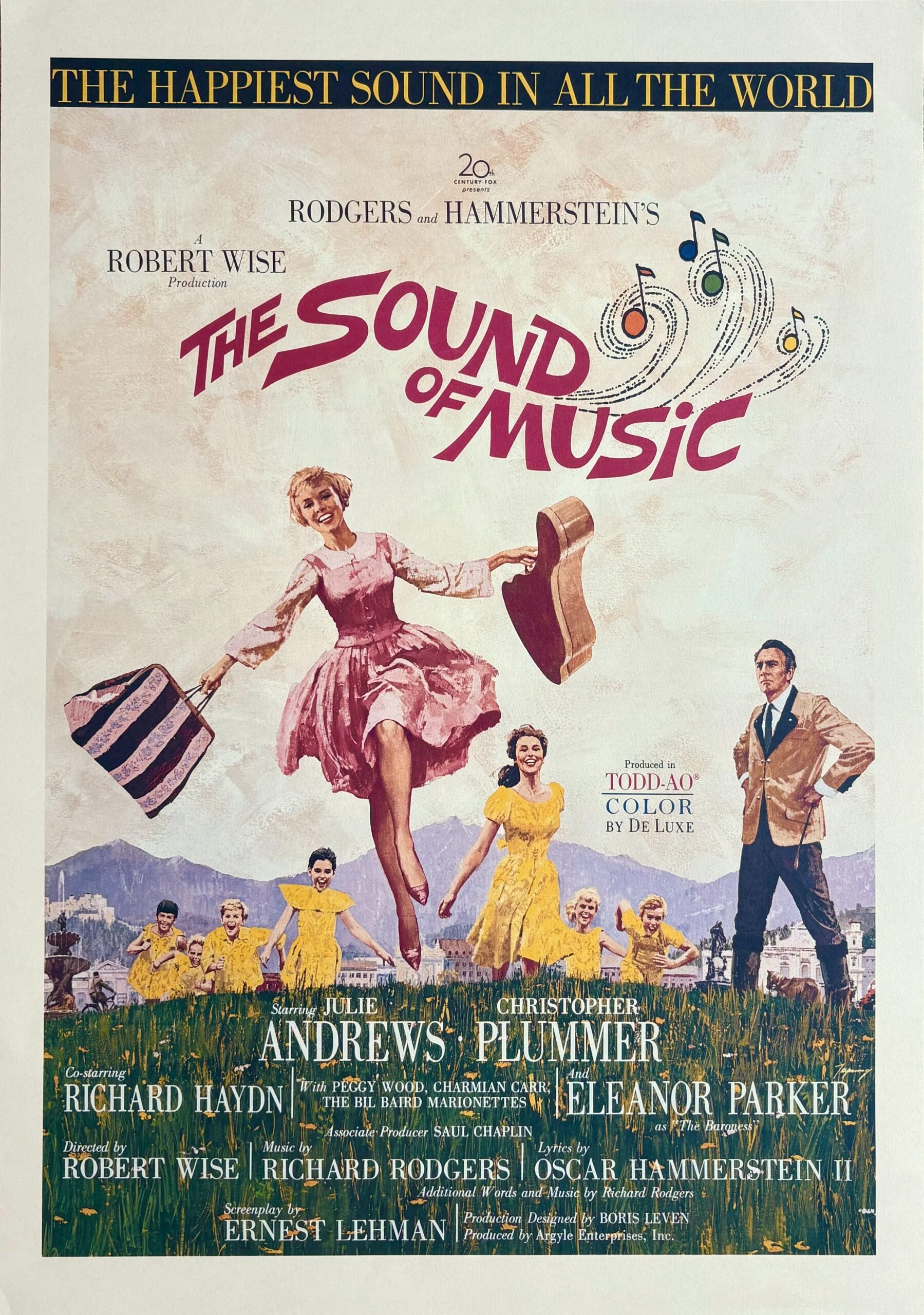 Original vintage cinema movie poster for The Sound of Music