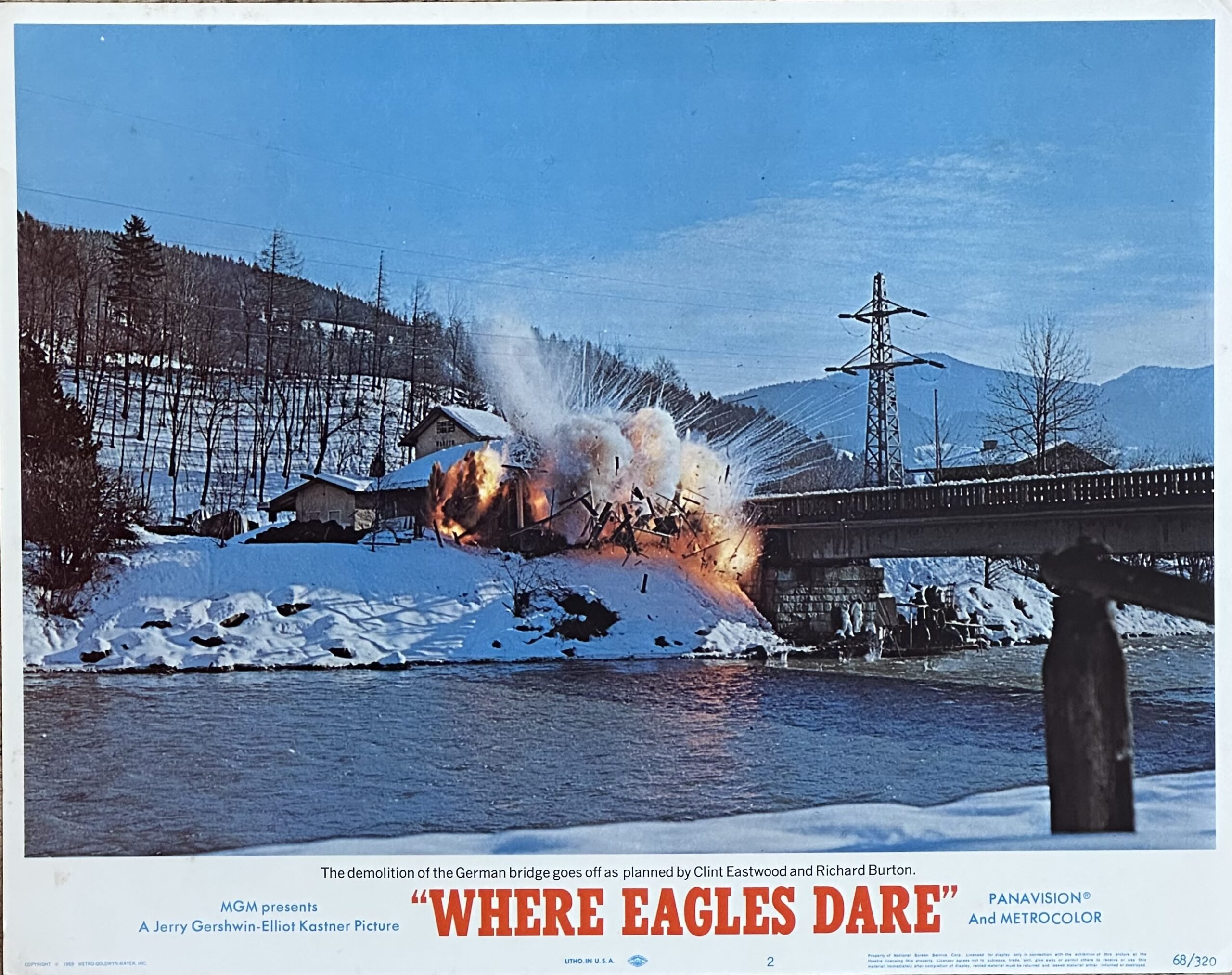 Original vintage cinema lobby card movie poster for Where Eagles Dare