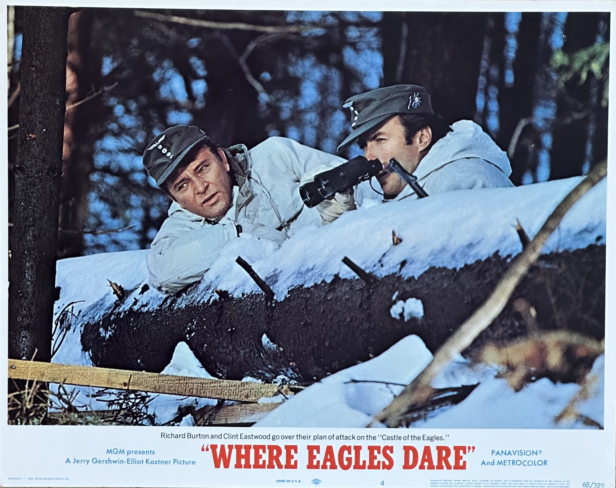 Original vintage cinema lobby card movie poster for Where Eagles Dare
