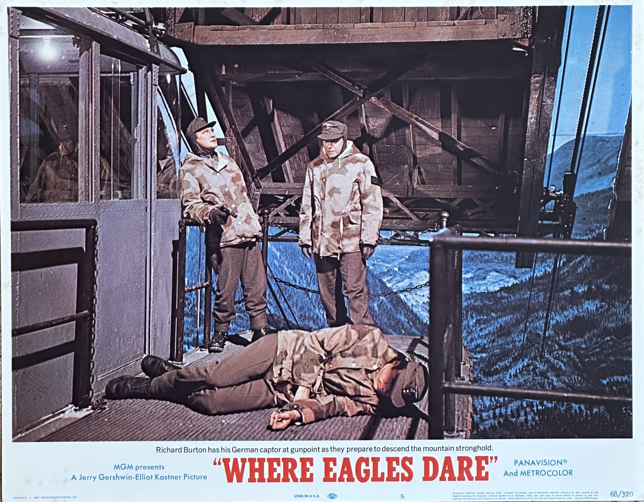 Original vintage cinema lobby card movie poster for Where Eagles Dare