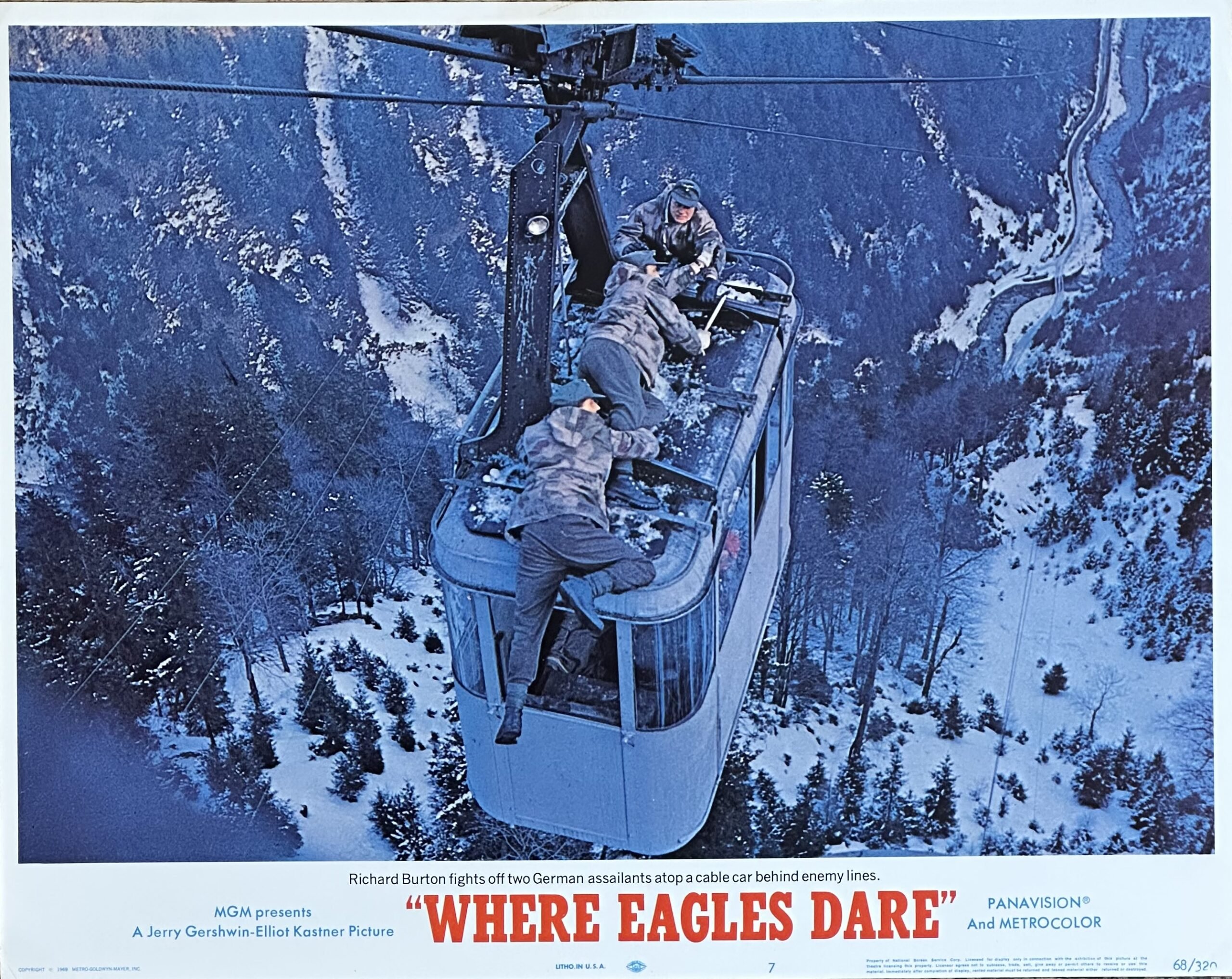 Original vintage cinema lobby card movie poster for Where Eagles Dare