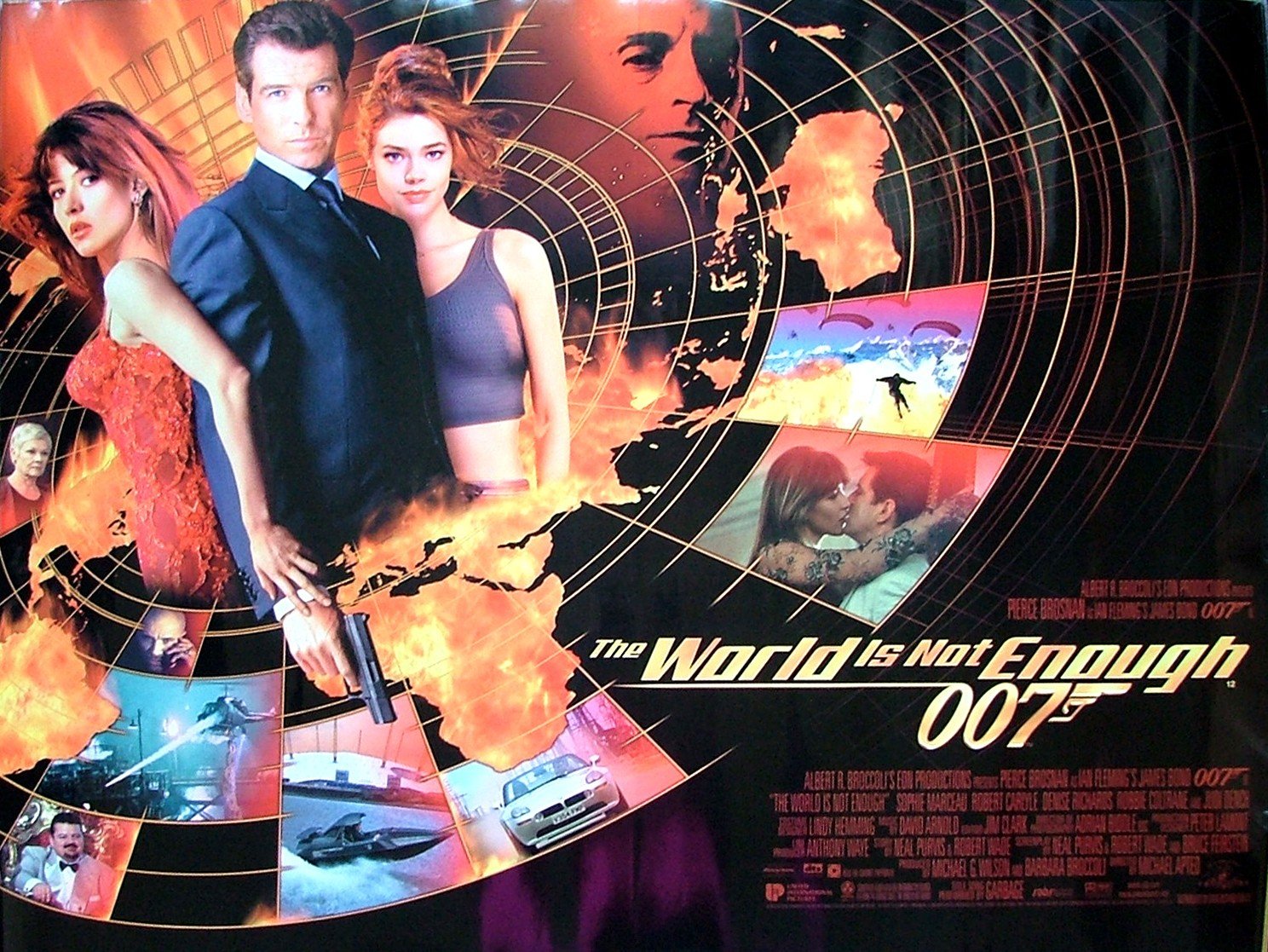 Original vintage UK Quad cinema poster for The World Is Not Enough starring Pierce Brosnan.