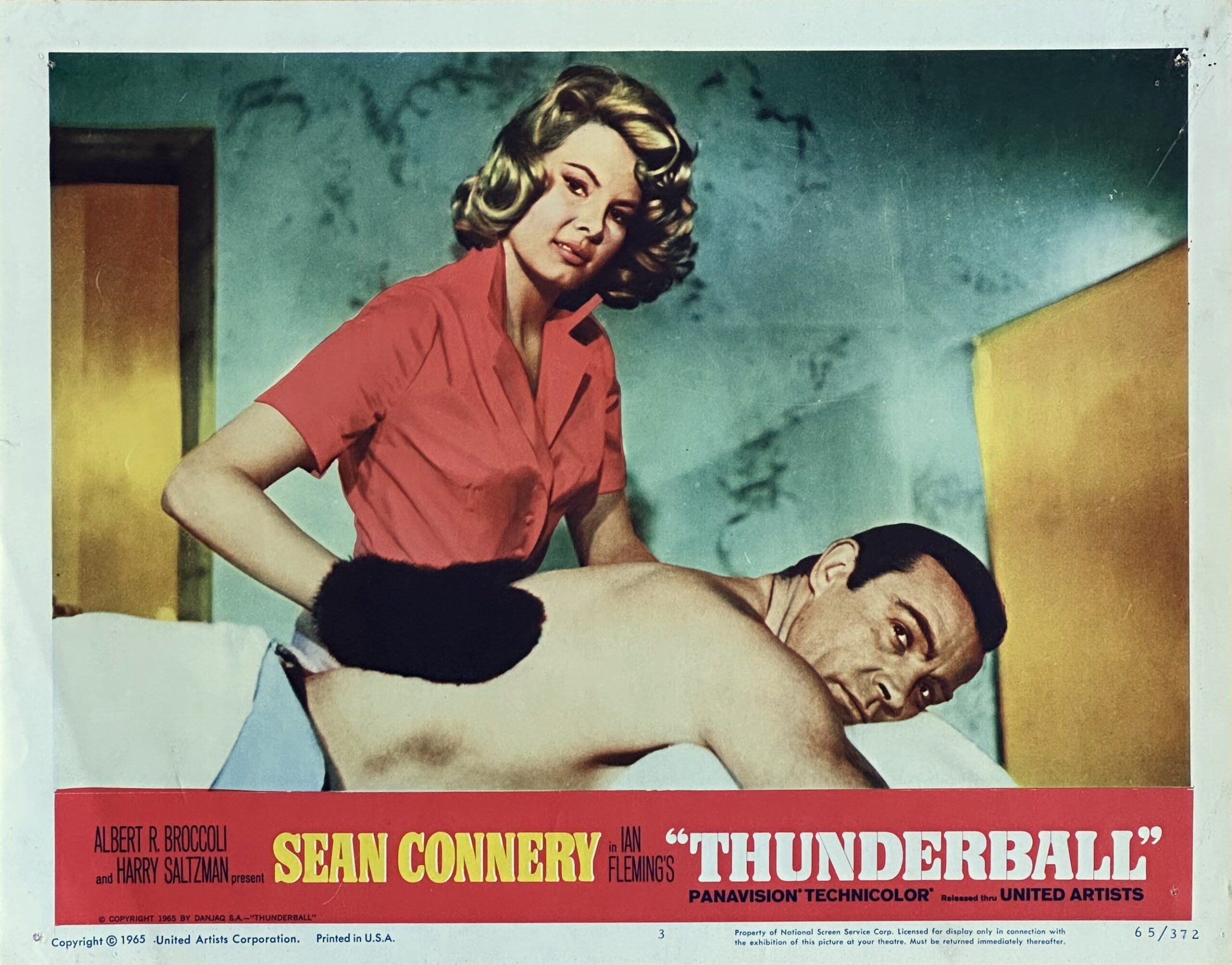 Original vintage cinema lobby card movie poster for James Bond 007 in Thunderball