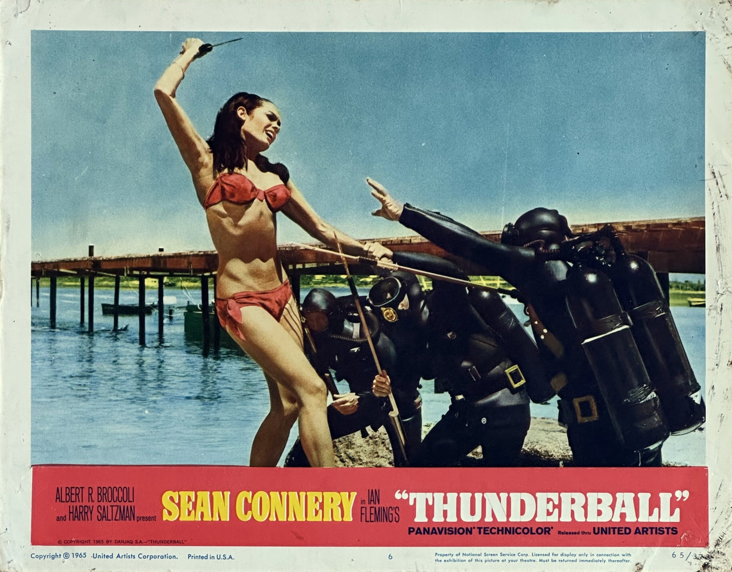 Original vintage cinema lobby card movie poster for James Bond 007 in Thunderball